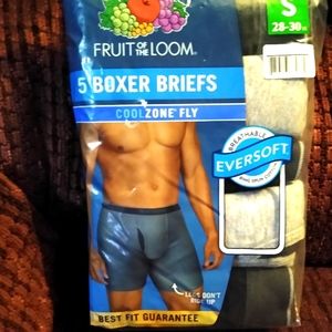 Fruit of the Loom Cool Zone Fly Boxer Briefs 5-pack  Size Small (28-30)